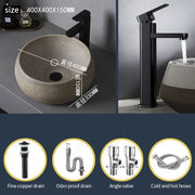 Ceramic Table Sink Oval Bathroom Vessel Sink Bowl Above Counter Art Basin Lavatory Balcony Vanity Sink Countertop Washing Basin