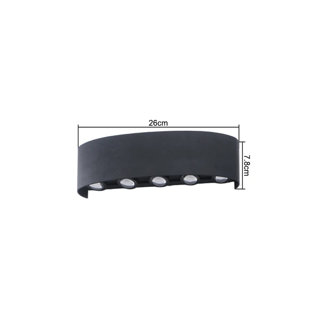 LED Wall Lamp Outdoor IP65 Waterproof Up Down luminous lighting Indoor Stair Garden Sconce Light Plastic AC110-220V