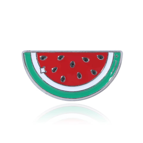 Cute Watermelon Enamel Pin Summer Fruit Shaped Brooch Bag Decoration Badges Women Lapel Pin Jewelry Gift
