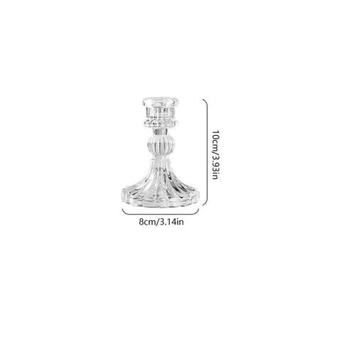 Retro transparent glass pole candle holder DIY home hotel candlelight dinner wedding photography props