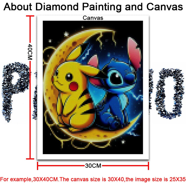 Disney Diamond Painting kits lilo and stitch Pokemon Pikachu Minions Home Decor Full Square&Round mosaic embroidery Cross stitch