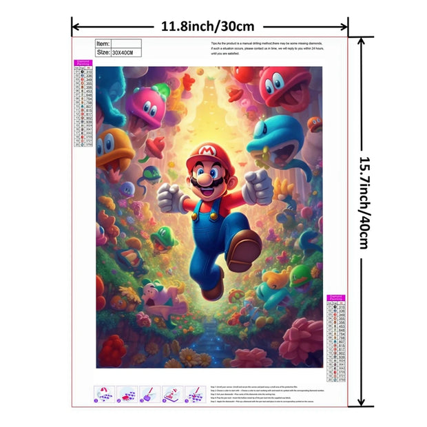 Japanese Anime 5d Diamond Painting Kit M-Marios Bowser Embroidery Jewelry Handmade DIY Mosaic Home Decoration Children's Gift