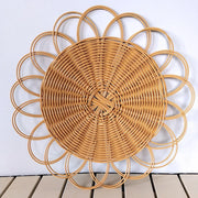 Bohemian Imitation Vine Wall Hanging Pendant Hand Woven Flower Shape Ornaments Crafts Room Living Room Background Wall Decor