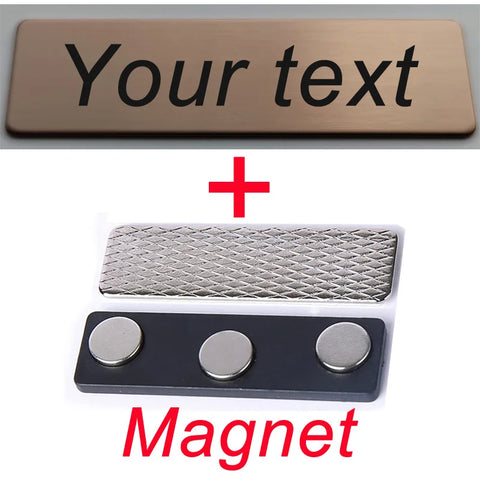 70*20MM Customized Brooch Pin Personalize Engrave Your Text Logo Business ID Plate Steel Metal Letterbox Mailbox Tag Name Badges
