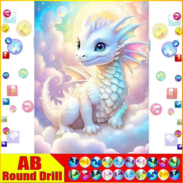 HOMFUN Fairy Dust AB Diamond Painting Full Square/Round Drill 5D DIY "City Market" Daimond Embroidery Rhinestone Decor