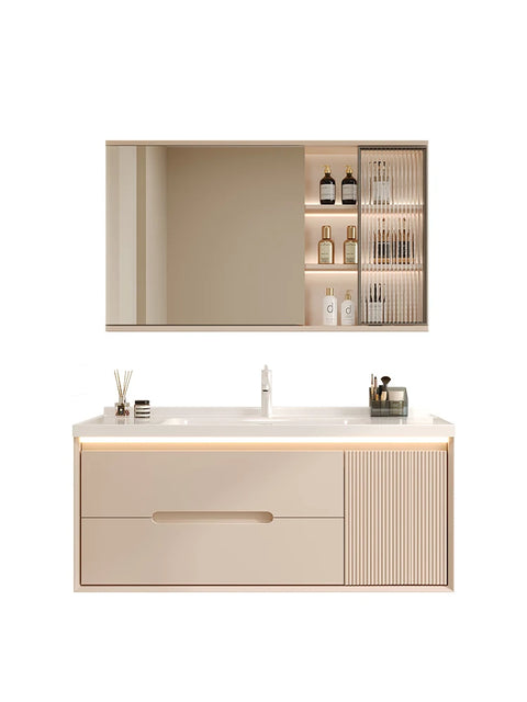 Cream wind bathroom cabinet ceramic integrated basin toilet wash basin washbasin cabinet combination washbasin basin bathroom ca
