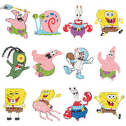 Children's Handmade Diamond Painting Sitcker Pokemon Kit Digital Rod-Shaped Diamond Painting Kit For Cartoon Nnimals Easy to DIY
