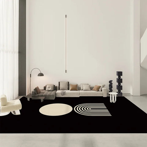 VIKAMA Modern Simple Crystal Velvet Carpet Light Luxury Living Room Sofa Coffee Table Mat Room Decoration Bedroom Bed Blanket