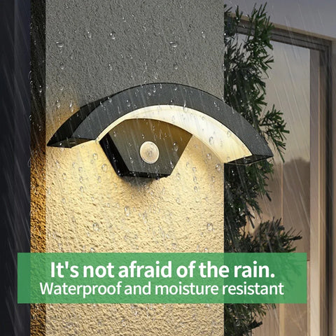 Modern Outdoor Waterproof Wall Lamp Human Body Induction Lamp Porch Garden Lamps Aluminum Home Lighting Decorative Wall Lights
