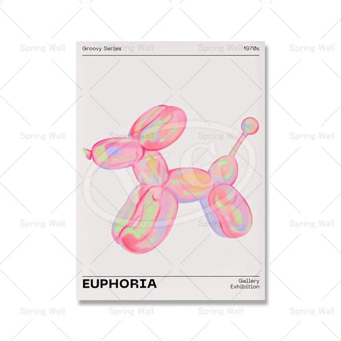 80s Aesthetic Gradient Aura Abstract Poster Retro Canvas Painting Holographic Pink Gallery Wall Art Print Picture Bedroom Decor