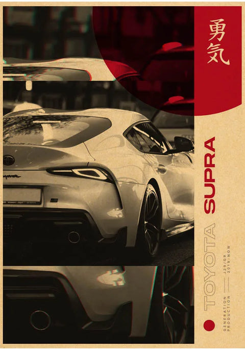 jdm Kraftpaper Poster HomeDecal Painting Wall Sticker for  wall art  Coffee House Bar  wall art