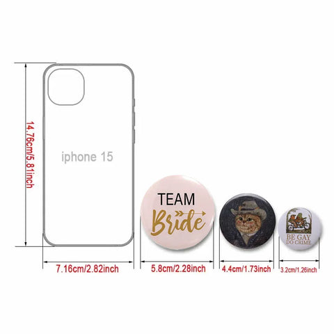 Custom Your Own Logo Pins Personalize Tinplate Brooches DIY Photo Pictures Lapel Badges Customize Gifts for Kids Girls Women