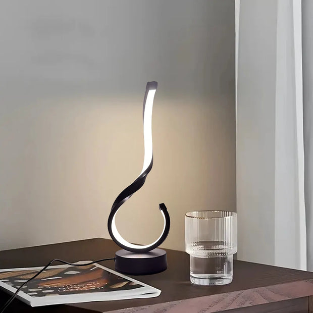 1PC Compact Modern Ironwork USB Three-color Dimming Desktop Decorative Lamp