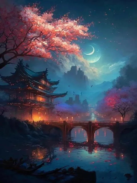 Stunning Scenery Personality DIY Full Drill Diamond Decorative Painting