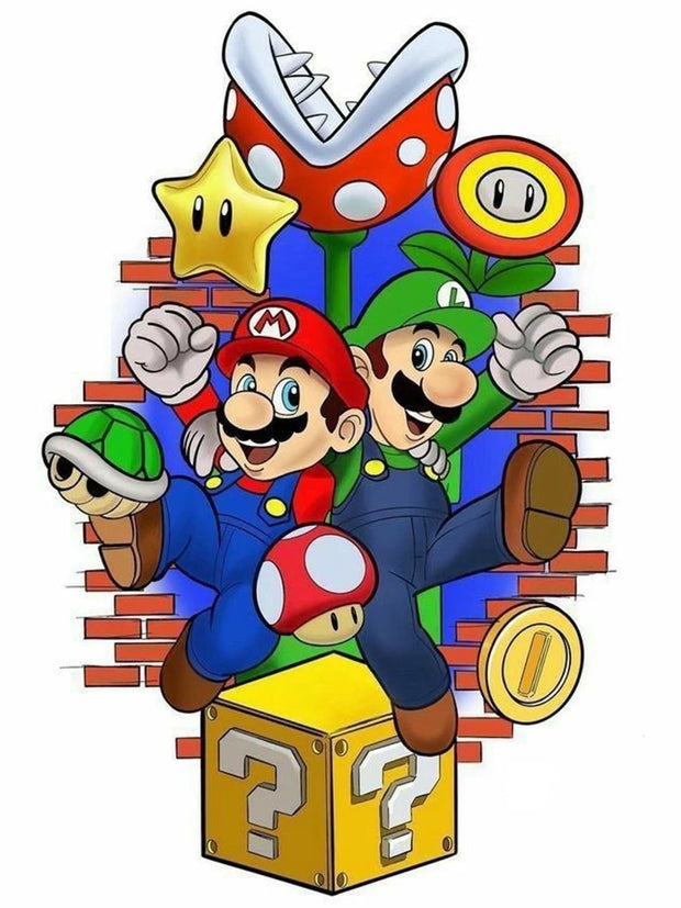 Japanese Anime 5d Diamond Painting Kit M-Marios Bowser Embroidery Jewelry Handmade DIY Mosaic Home Decoration Children's Gift