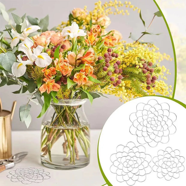 Spiral Ikebana Stem Holder Reuseable Floral Grid Flower Frog Wire Arranger Twist For Vase Floral Stems Bouquets Plant Fixation