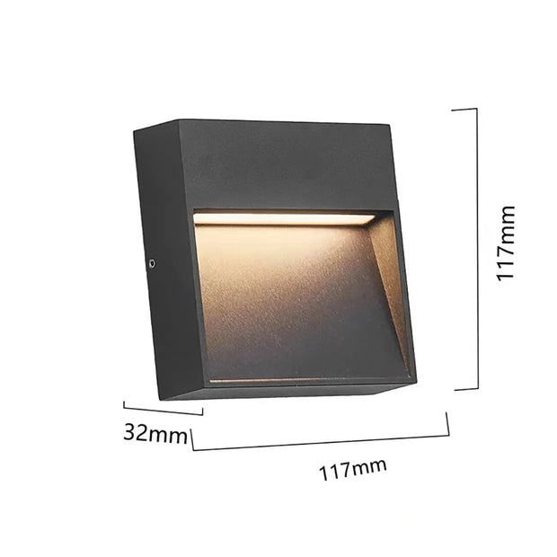 Outdoor LED Surface Mounted Light Waterproof Universal Wall Lamp for Garage Basement Channel Ramp Passage Entrance Step 12V 220V