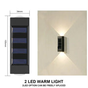 Outdoor Solar LED Wall Lights Waterproof Led Solar Lamp Up And Down Luminous Lighting For Garden Balcony Yard Street Decor Lamps