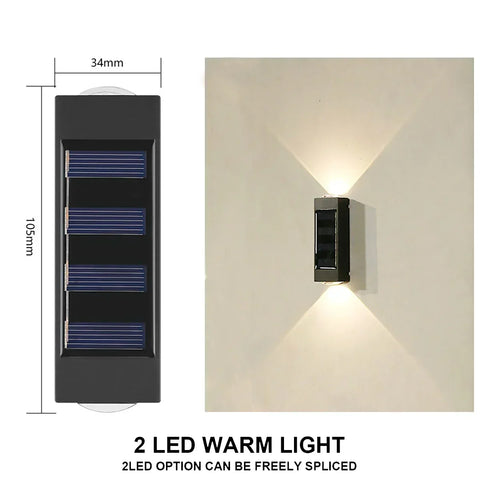 Outdoor Solar LED Wall Lights Waterproof Led Solar Lamp Up And Down Luminous Lighting For Garden Balcony Yard Street Decor Lamps
