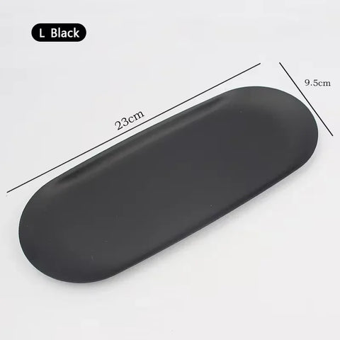Modern Simple Metal Stainless Steel Storage Tray Jewelry Display Tray Shooting Props Trinkets Display Box Multi-functional