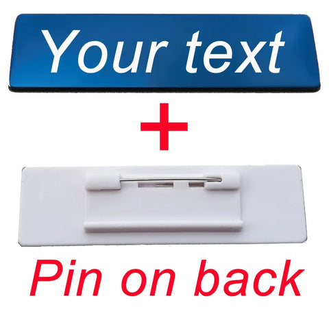 70*20MM Customized Brooch Pin Personalize Engrave Your Text Logo Business ID Plate Steel Metal Letterbox Mailbox Tag Name Badges