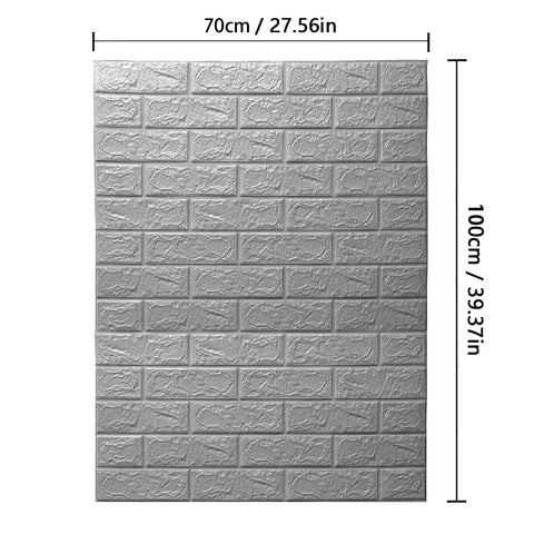 70cmx1m/2m/3m/5m/10m Wallpaper Brick 3D Wall Sticker Foam Self Adhesive DIY Living Room Decor Waterproof Paper