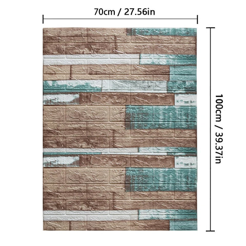 70cmx1m/2m/3m/5m/10m Wallpaper Brick 3D Wall Sticker Foam Self Adhesive DIY Living Room Decor Waterproof Paper
