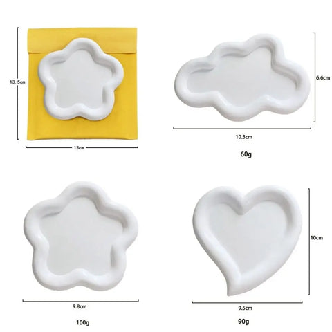 Luxury Background Props Flower Jewelry Dish Resin Creative Jewelry Tray Holder Durable Ins Necklace Display Tray Craft Show