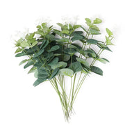20PCS Artificial Eucalyptus Leaves Stems Bulk Silver Dollar Leaf Picks Plant Fake Flowers for Wedding Bouquets Floral Decor