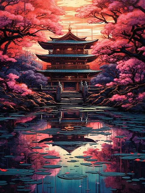 Stunning Scenery Personality DIY Full Drill Diamond Decorative Painting