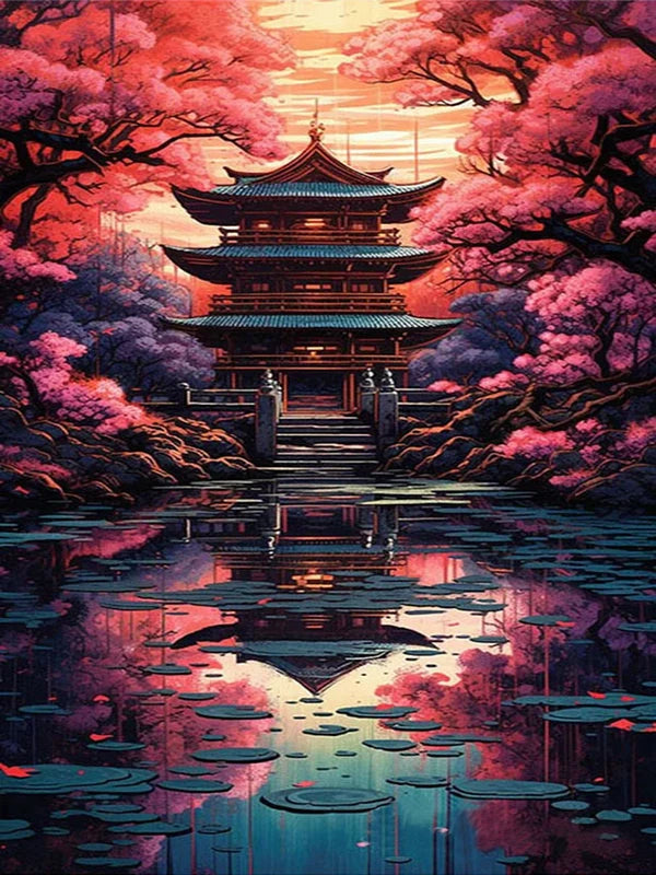 Stunning Scenery Personality DIY Full Drill Diamond Decorative Painting