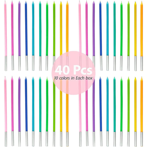 6pcs Birthday Candles Spiral Cake Candles  Long Thin Cake Candles For Wedding Party And Cake Decoration