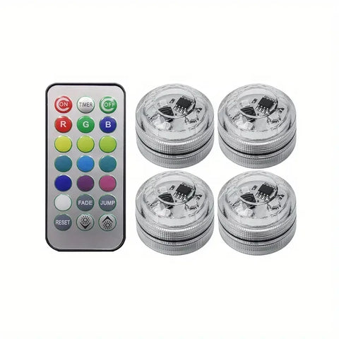 Wireless Adhesive LED Car Interior Ambient Light Remote Control Decoration Auto Roof Foot Atmosphere Lamp Bicycle Tail Light