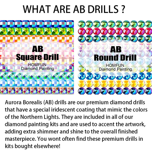 HOMFUN Fairy Dust AB Diamond Painting Full Square/Round Drill 5D DIY "City Market" Daimond Embroidery Rhinestone Decor