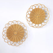 Bohemian Imitation Vine Wall Hanging Pendant Hand Woven Flower Shape Ornaments Crafts Room Living Room Background Wall Decor