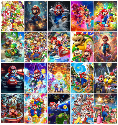 2024 New Japanese Anime Diamond Painting Kit M-Marios Bowser Embroidery Jewelry Handmade Mosaic Home Decoration Children's Gift