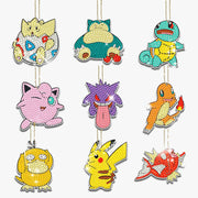 6-12Pcs Pokémon DIY Diamond Painting Keychains Cute Pikachu Rhinestones Art Mosaic Keyring Women Bag Pendant Decor Craft Gift