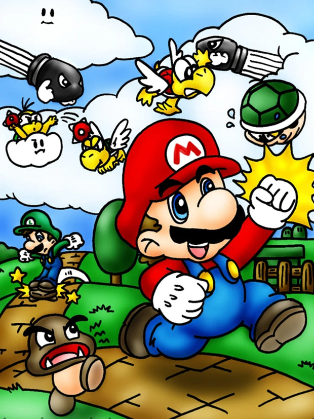 Japanese Anime 5d Diamond Painting Kit M-Marios Bowser Embroidery Jewelry Handmade DIY Mosaic Home Decoration Children's Gift