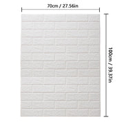 70cmx1m/2m/3m/5m/10m Wallpaper Brick 3D Wall Sticker Foam Self Adhesive DIY Living Room Decor Waterproof Paper