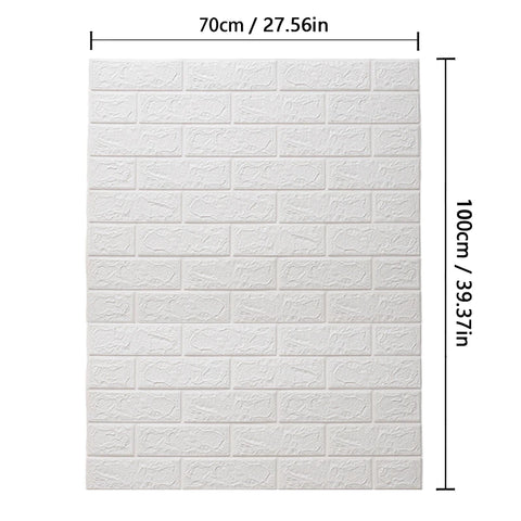 70cmx1m/2m/3m/5m/10m Wallpaper Brick 3D Wall Sticker Foam Self Adhesive DIY Living Room Decor Waterproof Paper