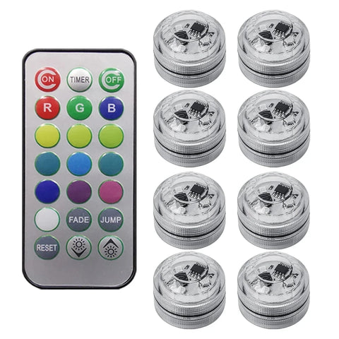 Wireless Adhesive LED Car Interior Ambient Light Remote Control Decoration Auto Roof Foot Atmosphere Lamp Bicycle Tail Light
