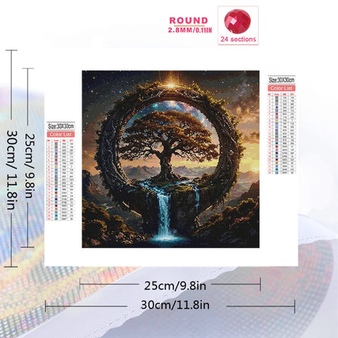 HUACAN Diamond Mosaic 5D Tree Of Life Painting Rhinestones Landscape New Arrivals Complete Kit Personalized Gift
