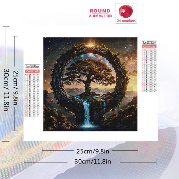 HUACAN Diamond Mosaic 5D Tree Of Life Painting Rhinestones Landscape New Arrivals Complete Kit Personalized Gift