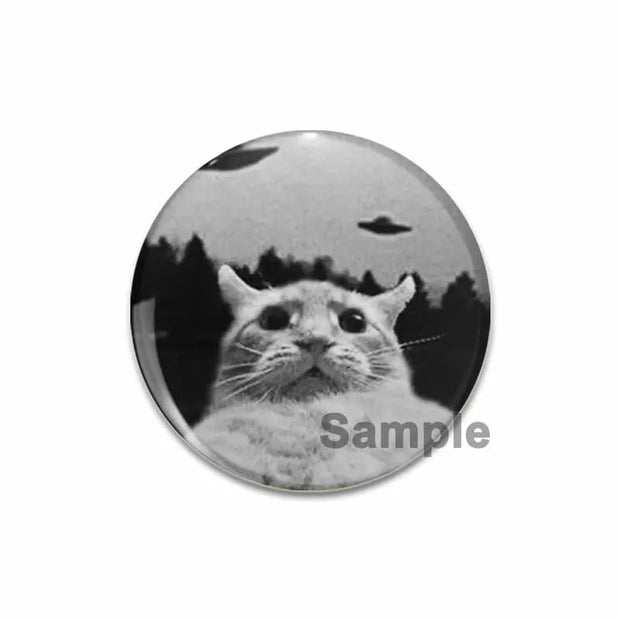 32/44/58MM Creative Tinplate Soft Button Pins Animal Icon Brooch Cute Cats Lapel Backpack Badge Accessories Pin