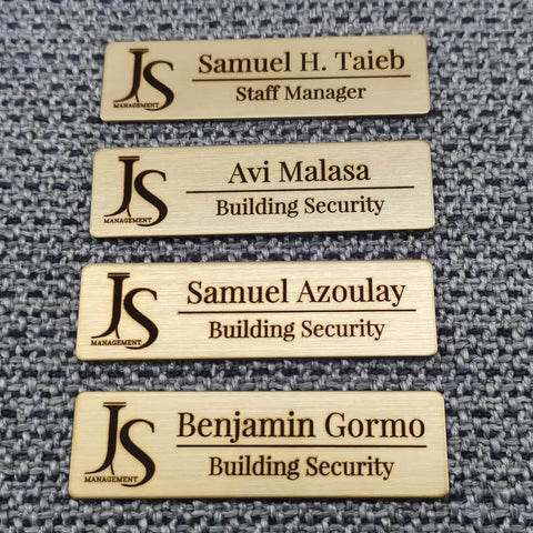 70*20MM Customized Brooch Pin Personalize Engrave Your Text Logo Business ID Plate Steel Metal Letterbox Mailbox Tag Name Badges