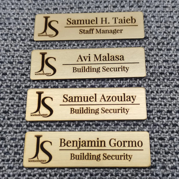 70*20MM Customized Brooch Pin Personalize Engrave Your Text Logo Business ID Plate Steel Metal Letterbox Mailbox Tag Name Badges