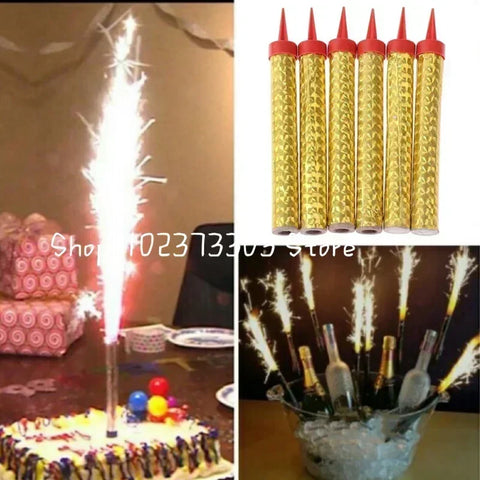 18/12/6PCS 15cm Extra Long Cake Magic Candle Birthday Party Baby Bath Cake Decoration Party Supplies