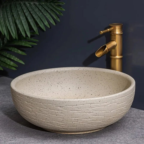 Column Wash Basin Courtyard Integrated Pool Floor-Standing Inter-Platform Basin Balcony Bathroom Pedestal Basin Ceramic YX036WY