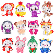 Children's Handmade Diamond Painting Sitcker Pokemon Kit Digital Rod-Shaped Diamond Painting Kit For Cartoon Nnimals Easy to DIY