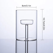 Transparent Glass Candlestick Home Oil Lamp Windproof Candle Holders Cup Cover Table Decor Restaurant Hotel Dining Decorations